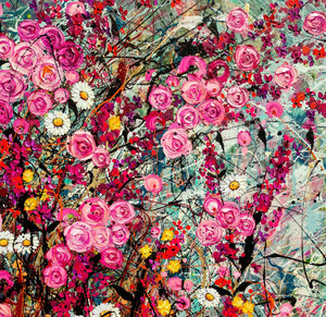 Bhangra Rose - Sehr großes Gemälde - Diptychon
