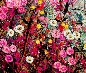 Bhangra玫瑰-大型绘画-Diptych