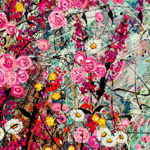 Rosa Bhangra - Dipinto molto grande - Dittico