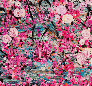 水上的樱花-大画（Diptych）