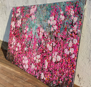 桜のてっぺん-非常に大きな絵-ディプティク