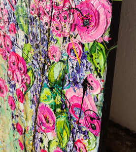 坠入粉红——大型油画