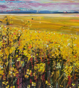 Fields of Gold - Large painting on two panels