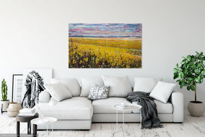 Fields of Gold - Large painting on two panels
