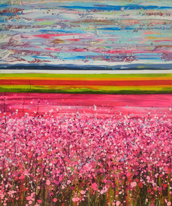 Fields of Joy - Large painting on two panels