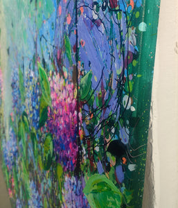 Sweet Wild Hydrangea - Grande dipinto su due pannelli