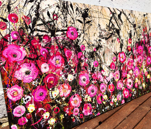 ラプソディ・イン・ピンク - 非常に大きな油絵