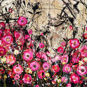 ラプソディ・イン・ピンク - 非常に大きな油絵