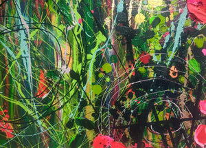 The Poppy Fields - Großes Gemälde auf zwei Tafeln
