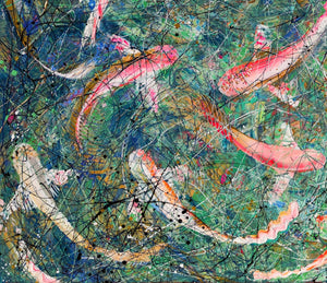 Rainbow Serpents - Large painting