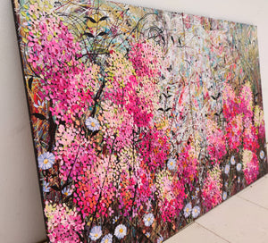 Strawberry Sundae - Large painting on two panels