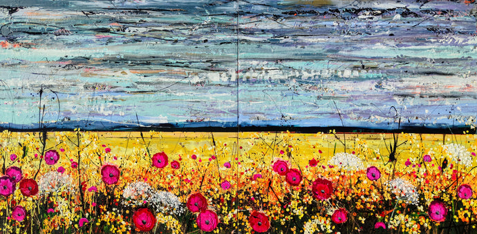 Summers Kiss - Large Painting Diptych