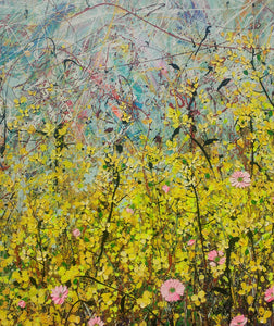 Symphony in Yellow - Large painting on two canvases