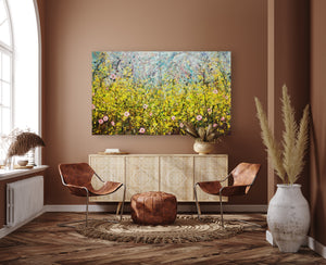 Symphony in Yellow - Large painting on two canvases