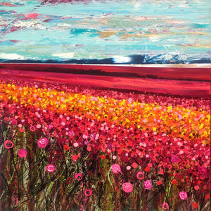 The Flower Fields - Large Painting on two canvases