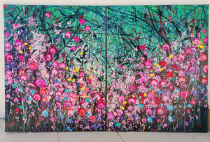 Twilight Blossoms - Diptych