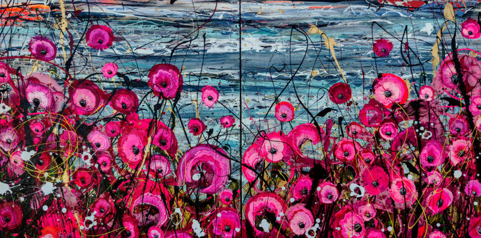 The Riotous Pink - Diptych