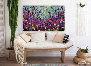Lavender Love - Large oil painting (Diptych)