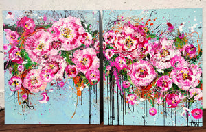 Cherry Pop - Large painting (Diptych)