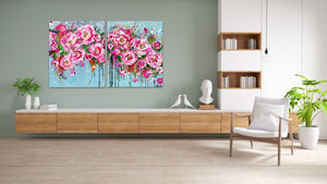 Cherry Pop - Large painting (Diptych)