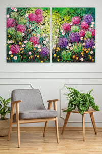 Luscious - Large painting on two panels