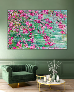 Hanami - Very large oil painting