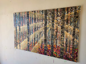 In den Wald - Großes Gemälde (Diptychon)