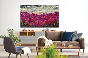 Scarlet Lullaby - Very large painting - Diptych
