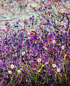 蓝紫色交响曲-两幅作品上的大型绘画