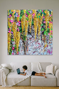 Spanish Garden - Very large oil painting