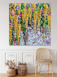 Spanish Garden - Very large oil painting