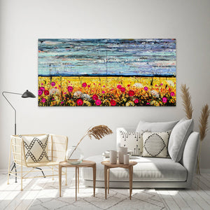 Summers Kiss - Large Painting Diptych